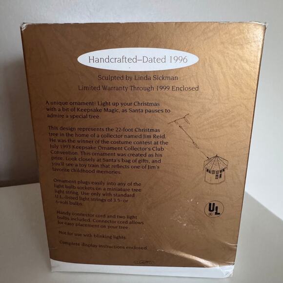 Hallmark 1996 Keepsake Ornament Treasured Memories Plug in Ornament Jim Reid - Picture 3 of 7